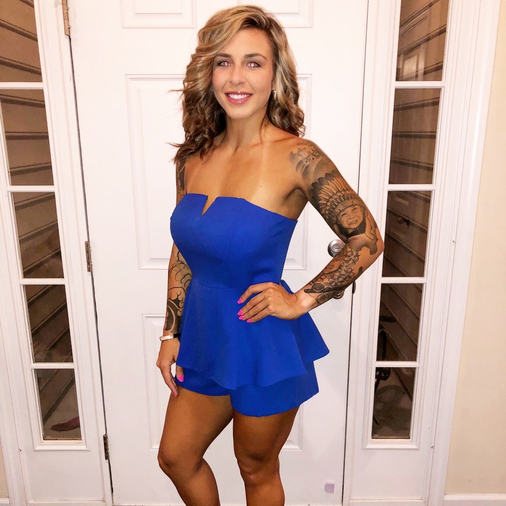Royal blue romper